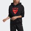 Adidas Originals Sweatshirts Unisex Black Hooded Moderate Regular FH8565