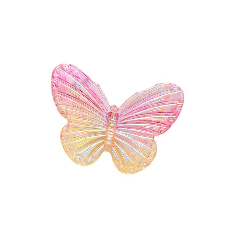 Two-Tone Gradient Butterfly Resin Accessories for DIY: Phone Case, Headdress, Hair Clip Material Patches.