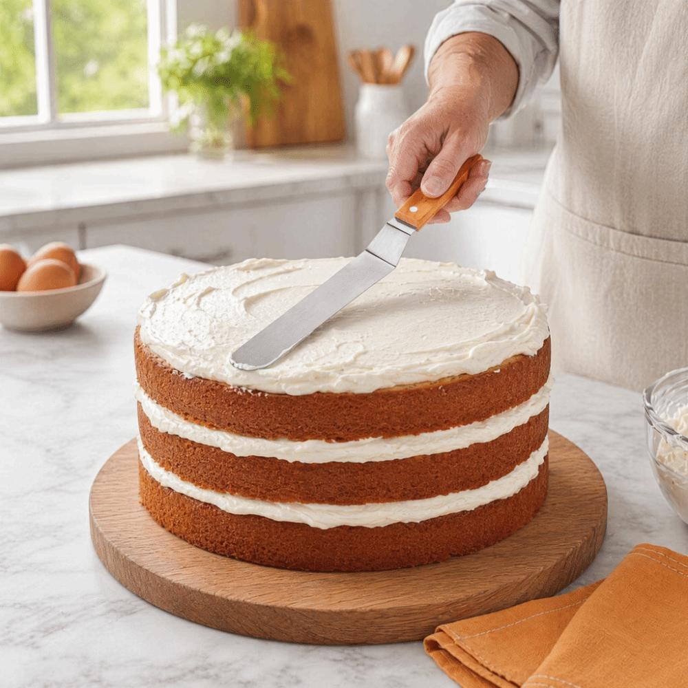 Stainless Steel Blade Cake Spatula Food Grade Palette Knife Icing Spatula  Cake Decorating S