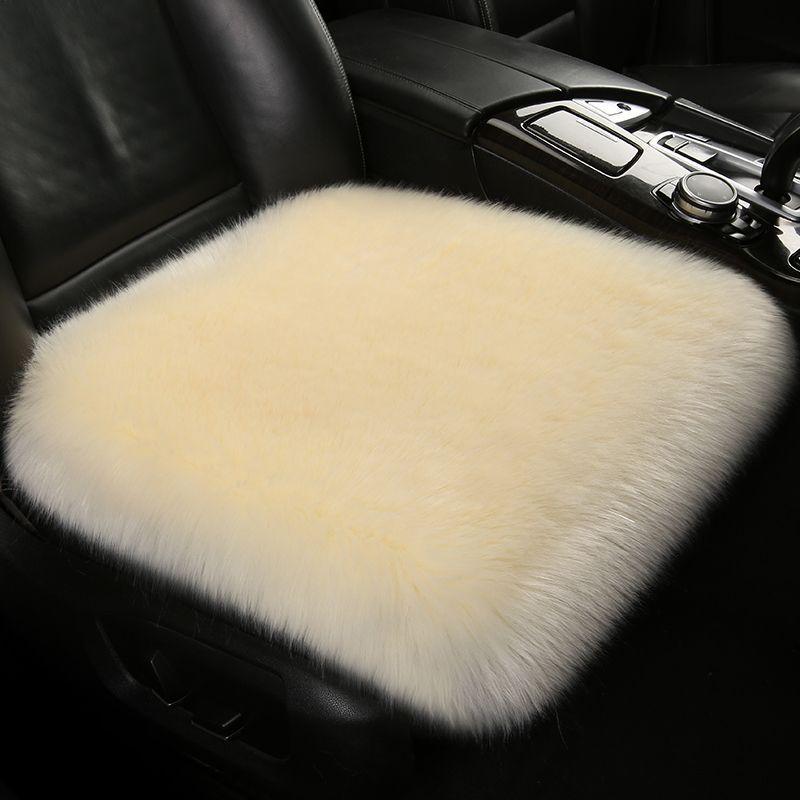 Set Universal de Perne Plușate din Lână Lungi pentru Scaune Auto de Iarnă cu Suport Lombar - Antiderapant și Îngroșat pentru Căldură