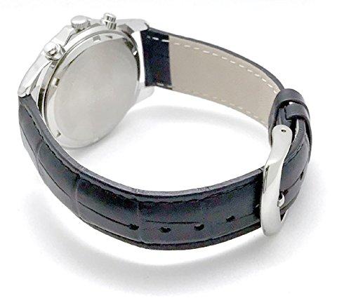 Seiko Chronograph Wristwatch Set SND375P-BK Genuine Leather Belt Black Military Authorized Product