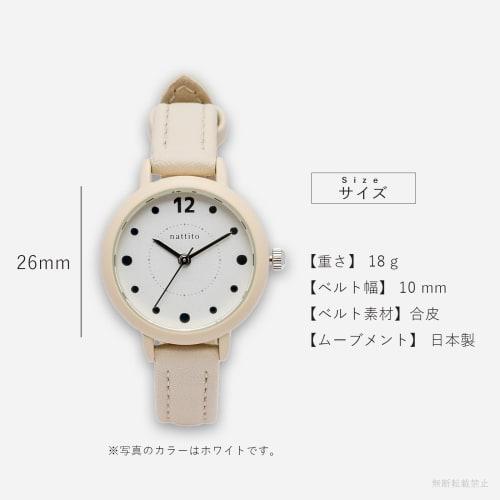 Fieldwork Women's Analog Watch with Leather Strap and Dot Index, Compact and Simple Design, Black, JN037-5