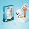 Dog Potted Plant Bouquet Bonsai Building Blocks Cute Dog Animal Scene Assembled Toys Desktop Ornaments Children's Holiday Gifts