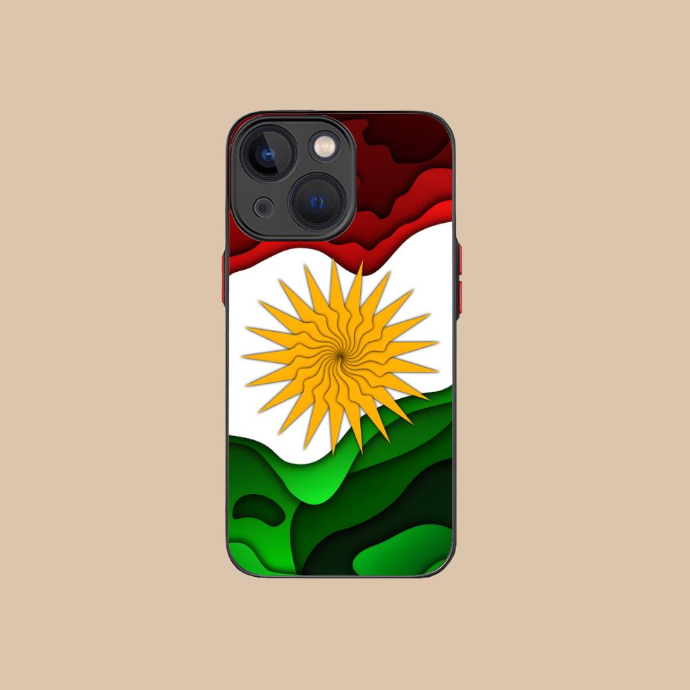 Kurdistan Flag Silicone Mobile Phone Case for iPhone 17 16 15 14 13 12 11 X XR XS Air Pro Max Plus Mini Colorful Cover