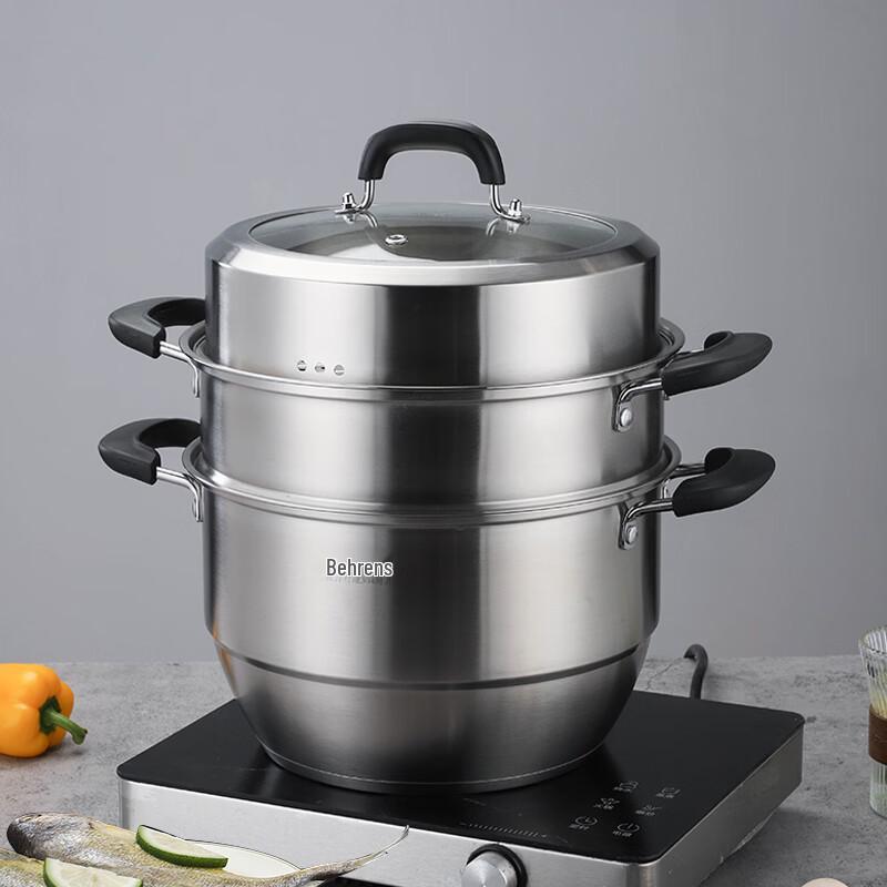Behrens Vidian 28cm 3-Tier Stainless Steel Steamer