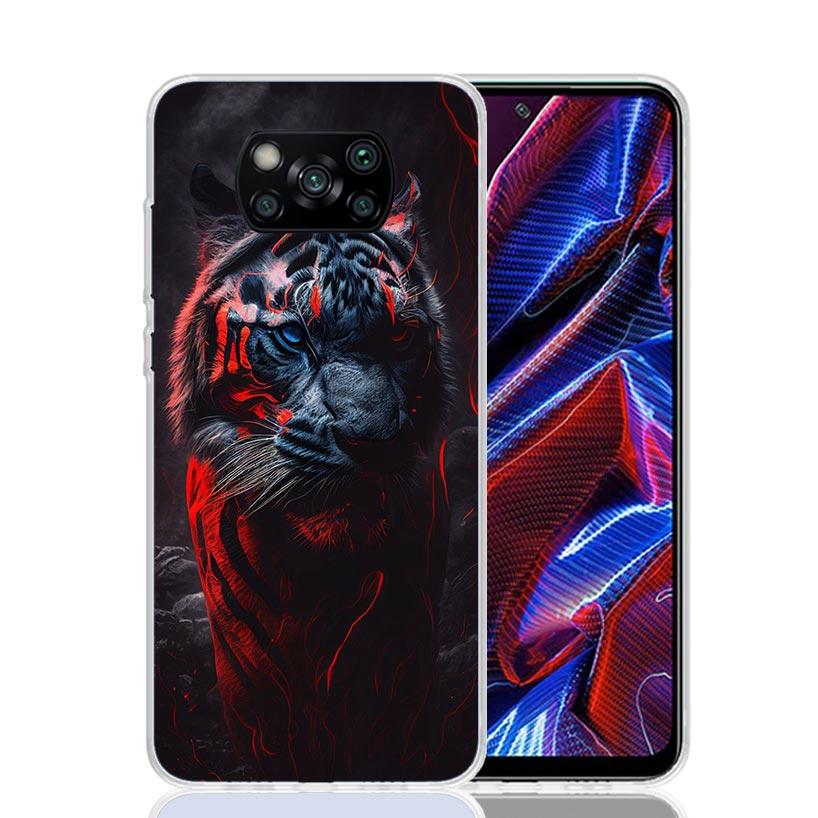 Ferocious Tiger Animal Case Phone Cover for Xiaomi Redmi Note 10 9 9S 8 8T 7 5 Pro Mi 12T 11T 10T 9T 12 11 Lite A3 A2 Trend Fund