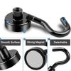 3/6Pcs Black Magnetic Hook 15 Lbs (Approx 7Kg) Indoor Hangings Hooks Multi-purpose For Home Kitchens Workplaces Offices Garages