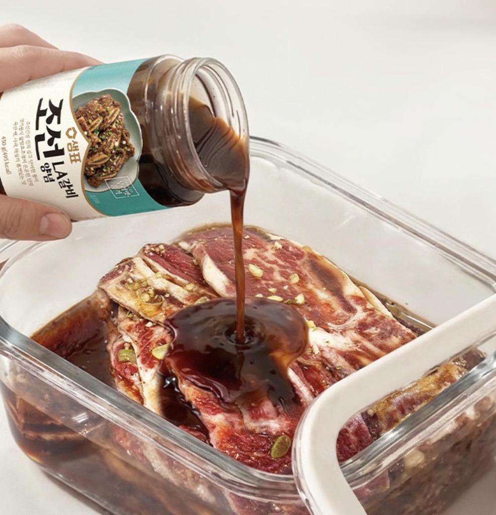 Sempio Joseon LA Galbi Marinade Sauce Sweet Savory Korean BBQ Rib Glaze 430g x 2 Bottles
