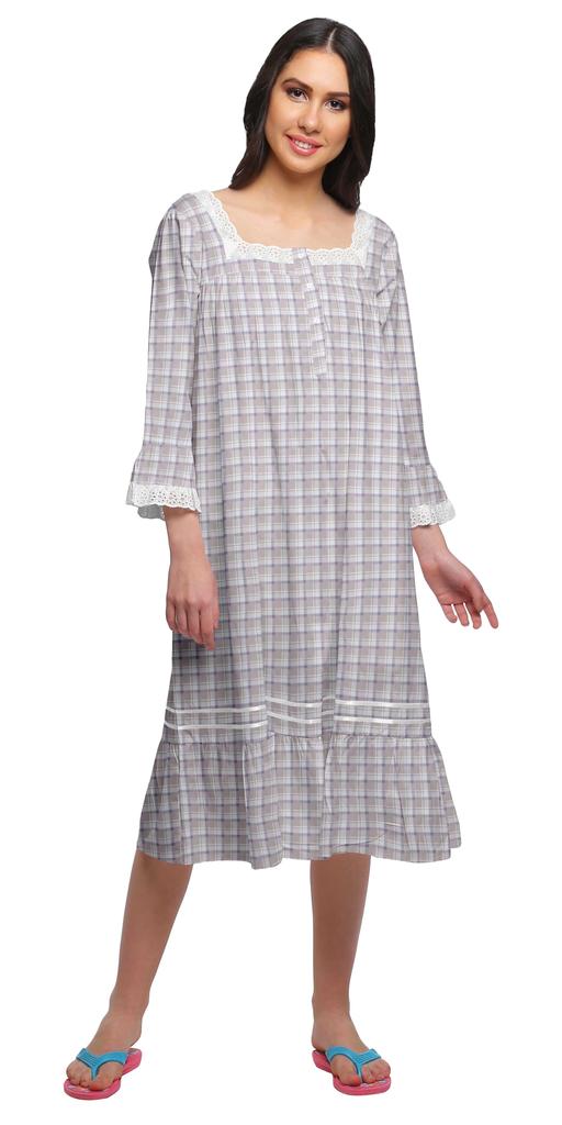 Moomaya Ausgestellte Nachtwäsche aus Baumwolle in A-Linie für Damen