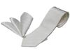 MICHIKO LONDON Formal Tie and Pocket Square Made In Silk White with Perfect for Set, Japan, Tie, Stripes, Weddings.