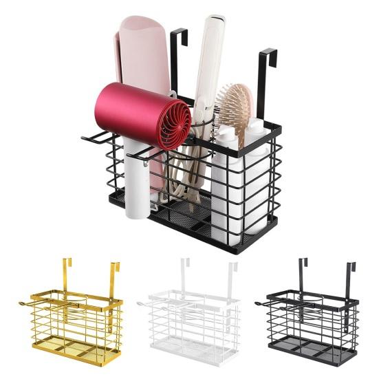 Hair Dryer Holder Organizer Adjustable Height 3-in-1 Wall Mounted Cabinet Door