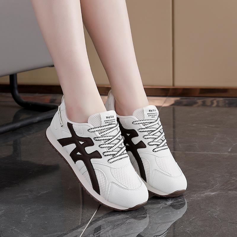 Color matching German training shoes women's 2025 spring fashion mesh lace-up sports and leisure shoes retro Forrest Gump shoes women's FL918