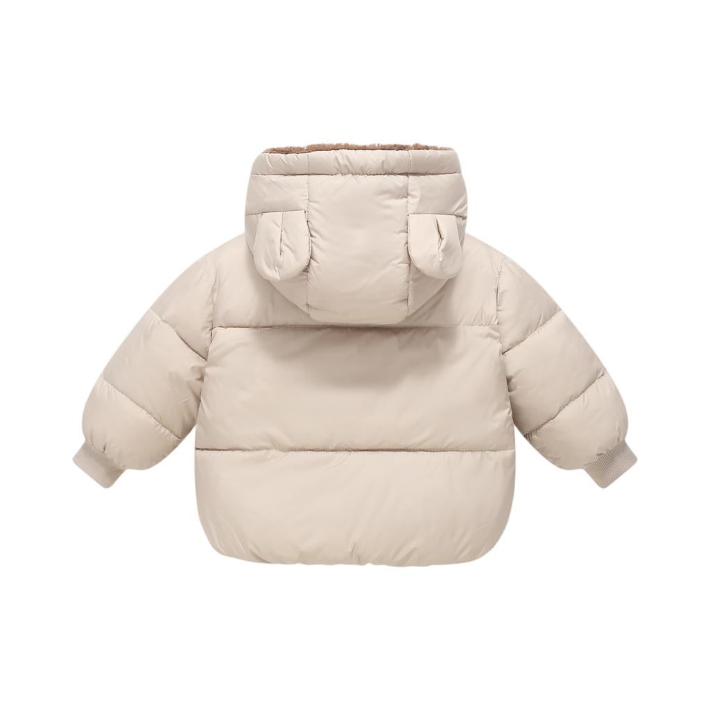 Kids' Pocket Coat - Solid Color Short Cotton Jacket