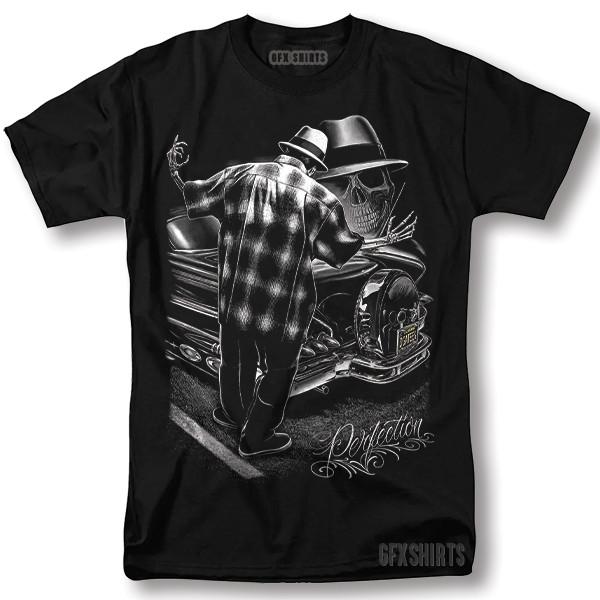 Chicano Perfection Shirt Lowrider Cholo Latino Mexican Aztec Graphic TShirt Unisex T-Shirt M