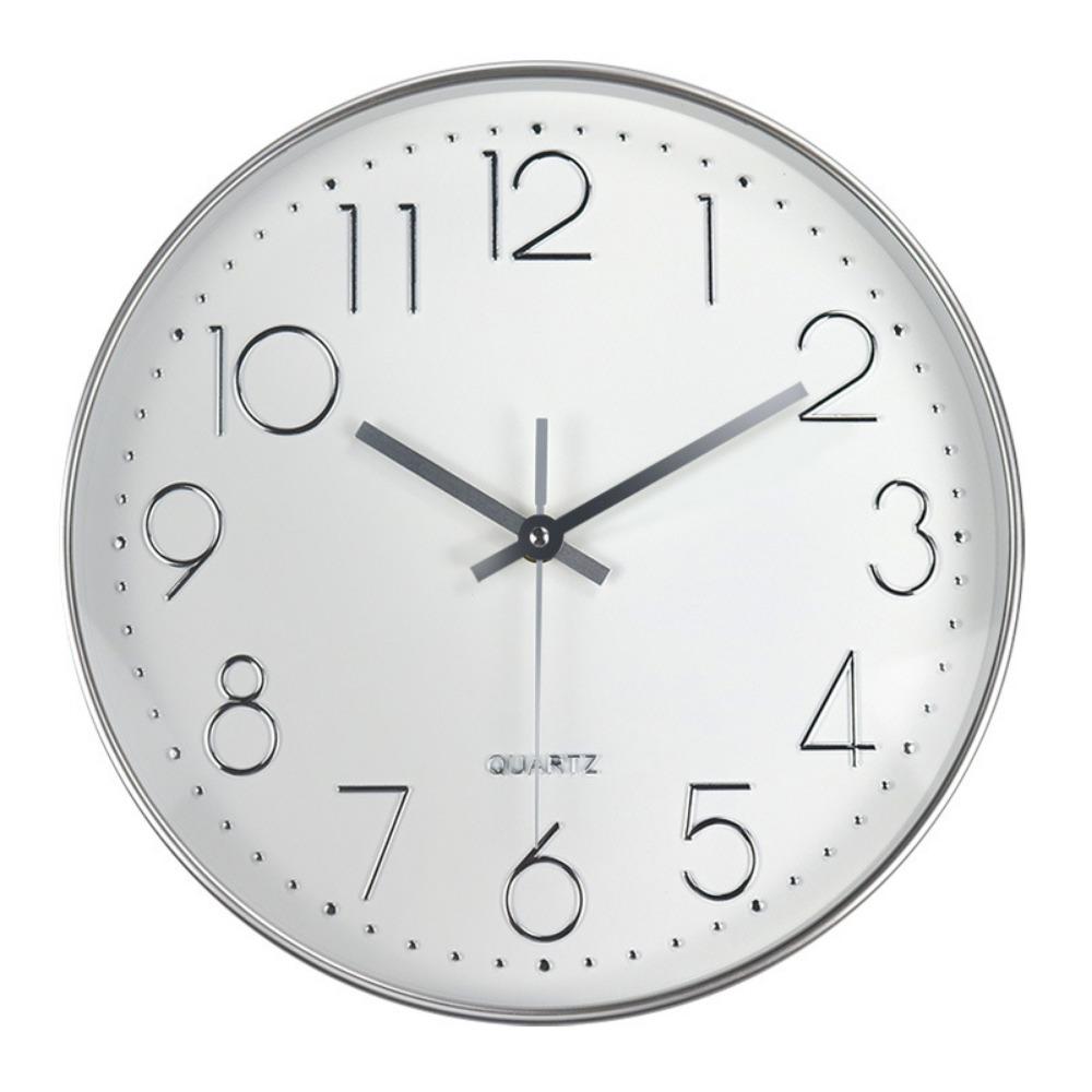 Non-Ticking Nordic Wall Clock Round Wall Hanging Clock Electronic Color Clock  Living Bedroom