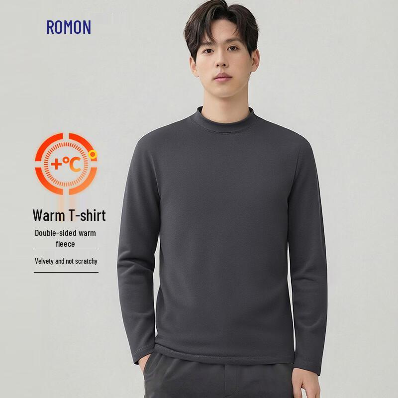 Men's Fleece Brushed Long Sleeve Warm T-Shirt