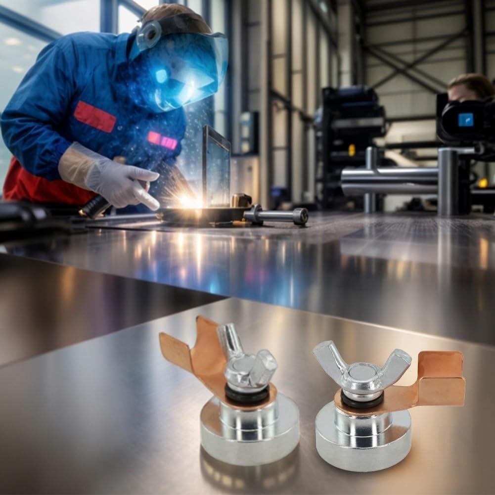 Large Burn-Resistant Magnetic Grounding Clamp for Welding Machines