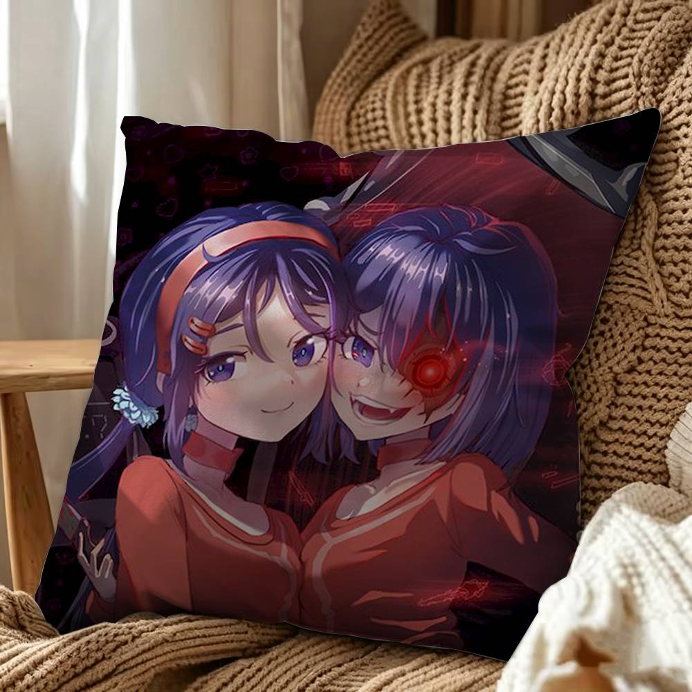 Game M-MiSide Mita Cute Square Double-Sided Printed Pillow Case Sofa Cushion Cover Bedroom Bedside Decor