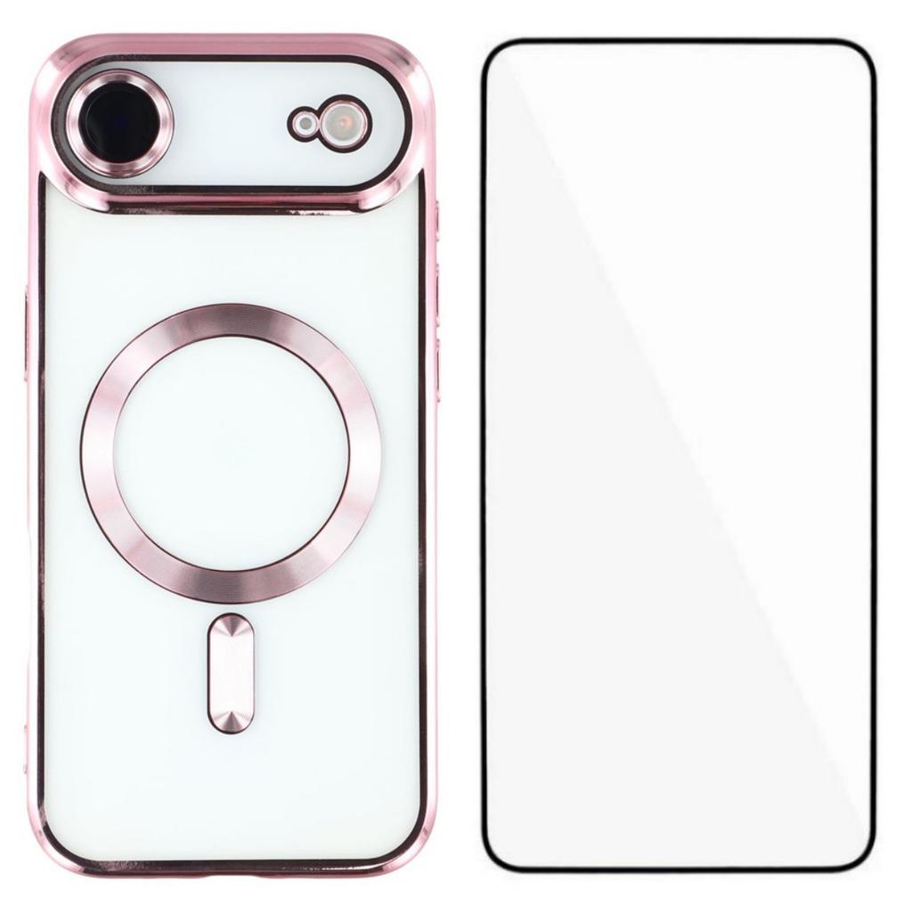 For iPhone 17 Air Magnetic Case WANLONFENG Full Protection Electroplated TPU Cover with Tempered Glass