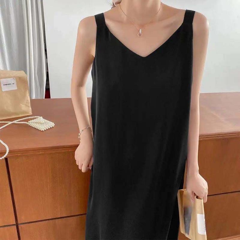 Dámské šaty Velká velikost Uvnitř černého spodního lemu Dlouhá sukně Šaty s úzkým úsekem