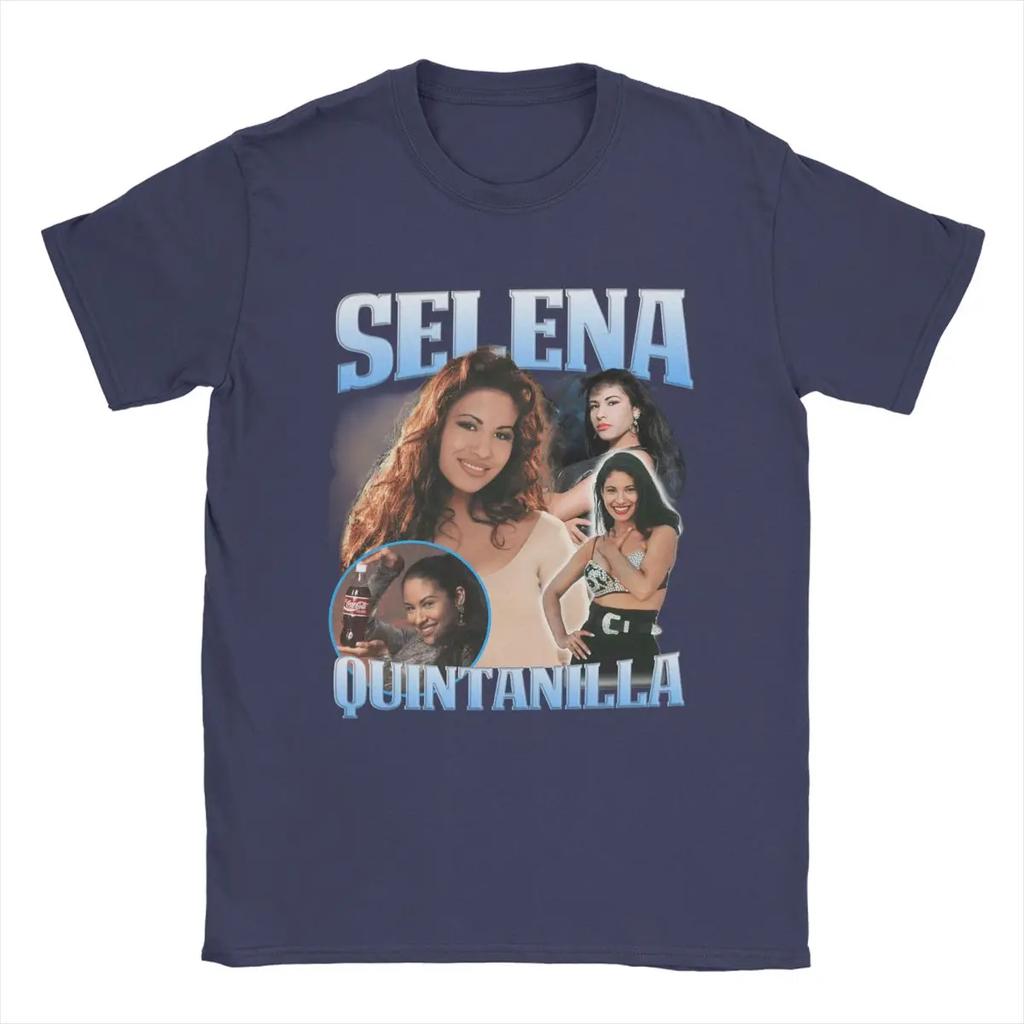 Men's Selena Quintanilla T Shirts Pure Cotton Clothing Vintage Short Sleeve Round Collar Tee Shirt Adult T-Shirt