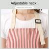 Sleeveless Linen Striped Apron Household Fashion Hanging Neck Adjustable Elasticity Work Clothes Kitchen Cooking Gardening Apron