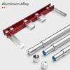 Aluminum Alloy Cabinet Hardware Jig Wardrobe Installation Tool with Adjustable Ruler for Accurate Closet Poles Mounting