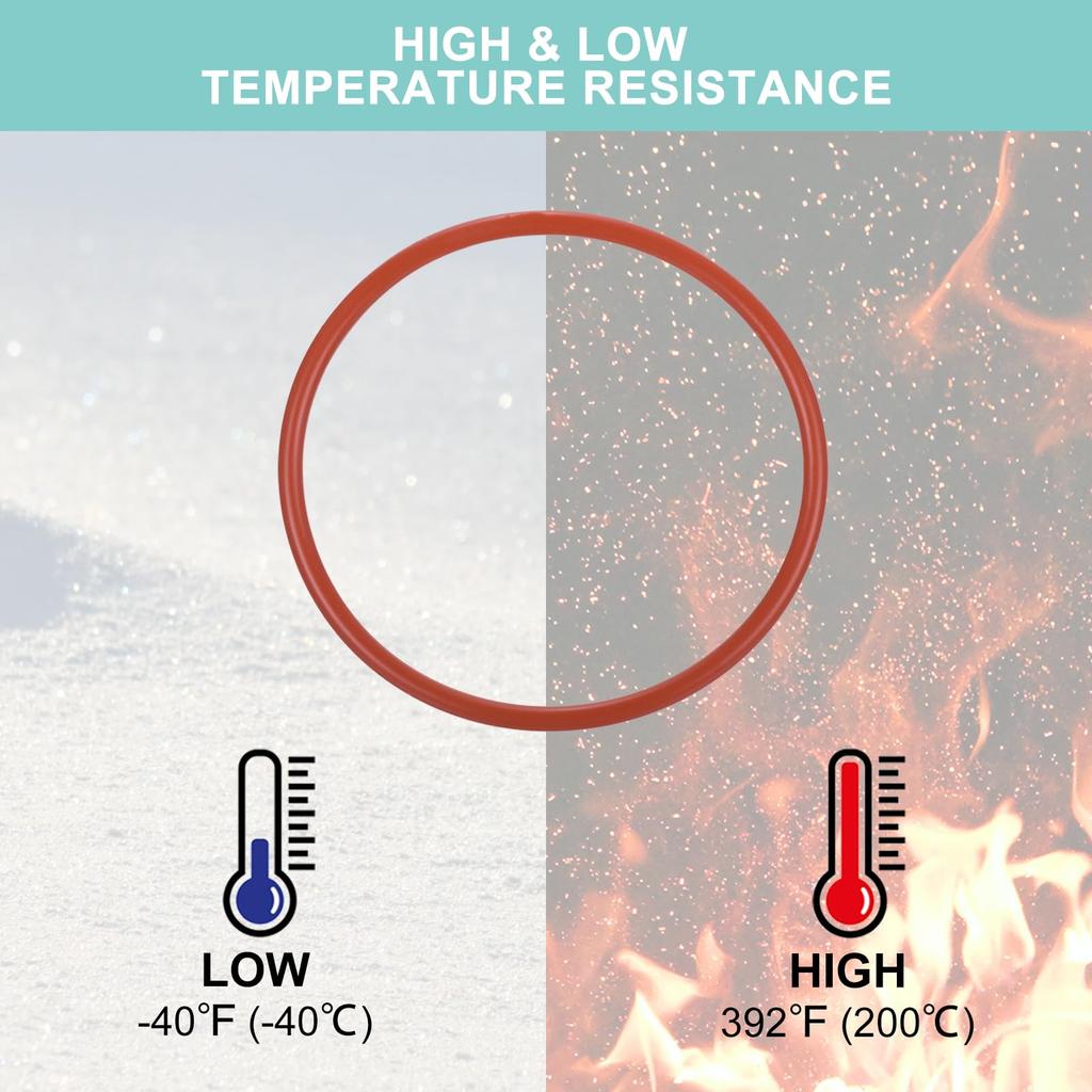 uxcell O-ringi O-ringi Pierścienie Silikonowe VMQ 50 szt. Średnica zewnętrzna 13mm Średnica wewnętrzna 9mm Grubość 2mm