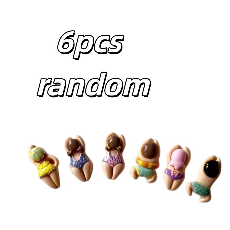 

6/12pcs random Cute Swimming Figure Fridge Magnets – ABS Resin, for Fridge, Door, Photo, Home & Pool Decor