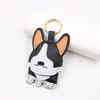 Vintage Puppy Small Keji Leather Pendant Key Chain+cute Cartoon Puppy Leather Gift Car Key Chain