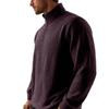 Solid-colour Half-zip Turtleneck Jumper with Small Check Jacquard Pattern
