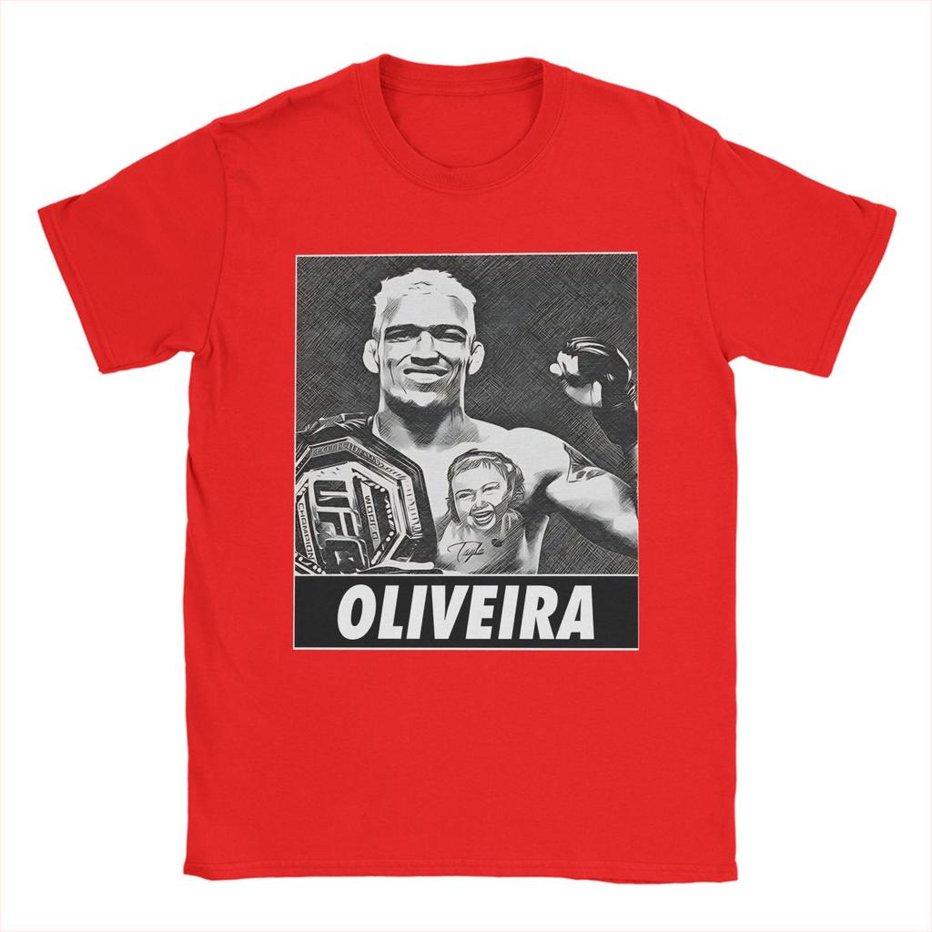 charles oliveira winner charles oliveira v2 TShirt Summer TShirts Unisexs Pure Cotton Crewneck Oversize Top Tees ShortSleeve