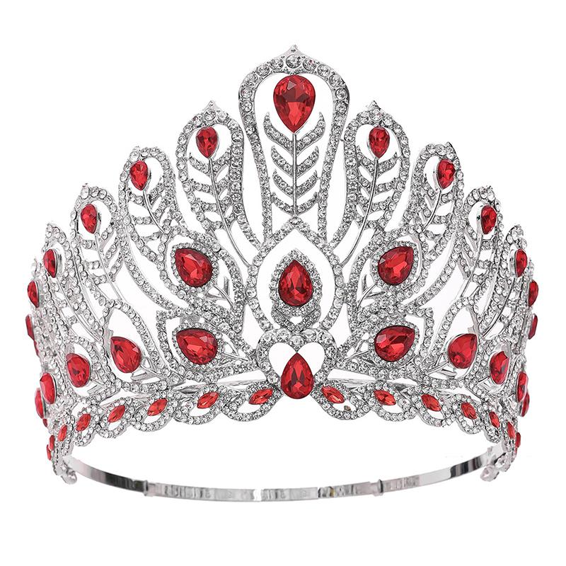More Colors Royal Queen Pageant Miss Crown Headdress Bride Tiaras and Crowns Prom Wedding Hair Jewelry Accessories