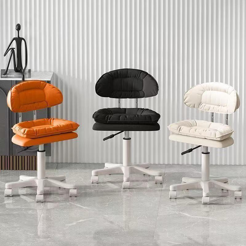 Liftable Rotating Beauty Stool with Backrest - Simplistic Design for Makeup and Nail Art