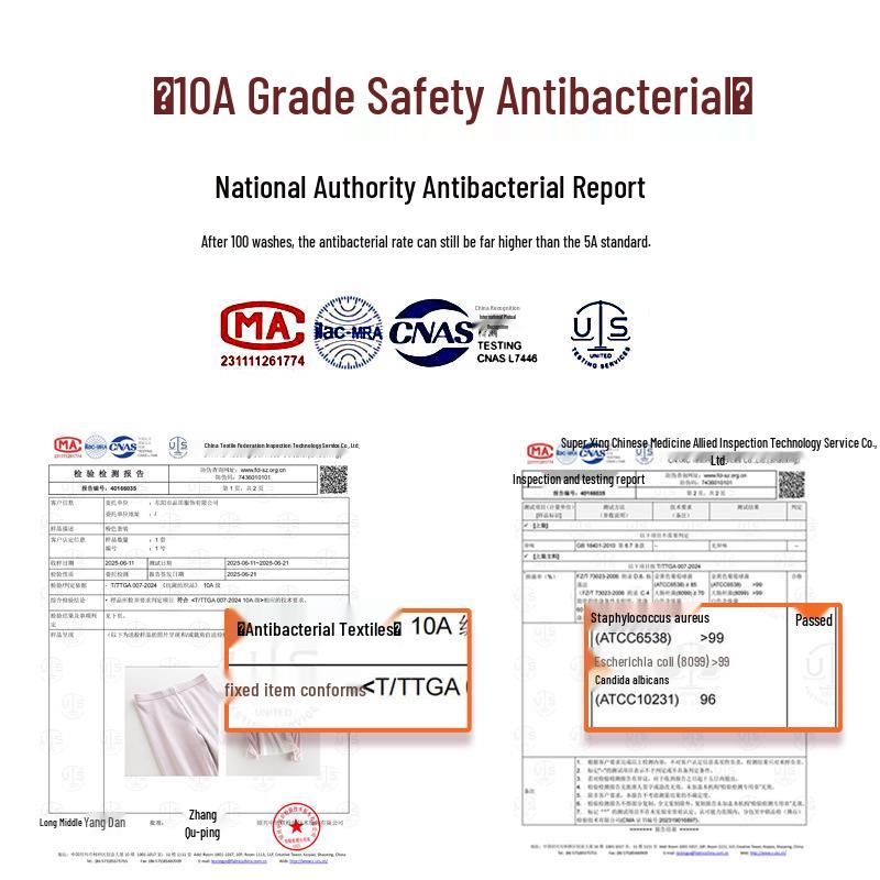 Women's 100% Cotton Antibacterial Long Johns & Underwear Set - Autumn/Winter Warm, Round Neck, Skin-Friendly Base Layer