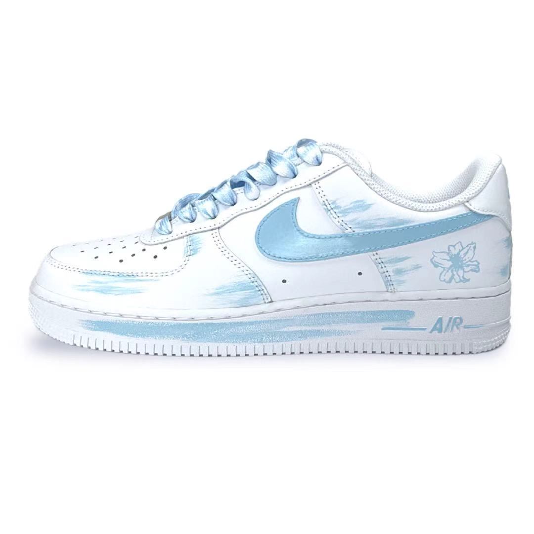 

Nike Air Force 1 Low top Skateboard Shoes Men s Blue White CW2288-111(Team371-) 42.5