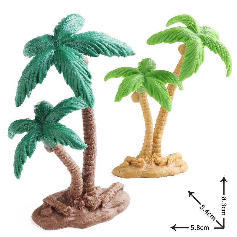 Cognitive Coconut Tree Model: Handmade Desktop Landscaping Ornament