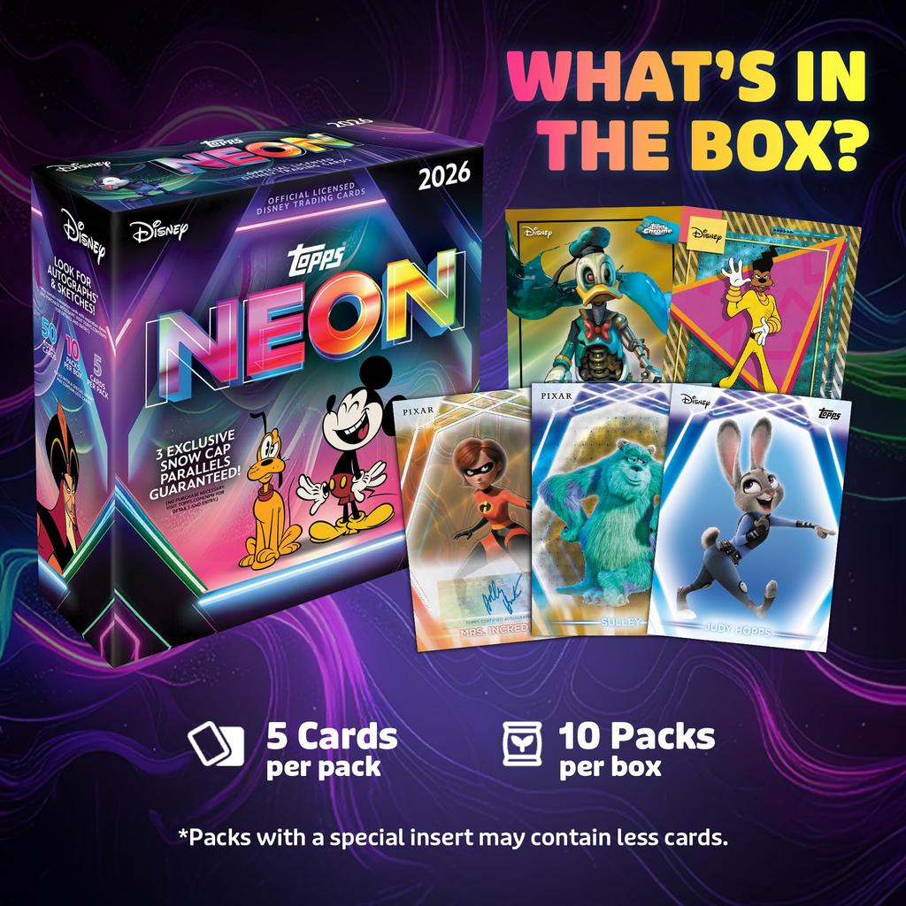2026 Topps Disney Neon Factory Seal Mega - - Box.