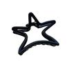 Lady Hairpins Five-pointed Star Metal Clip Hair Claw Clamps Girls Headwear Fashion Hollow Simple for Wedding Wear