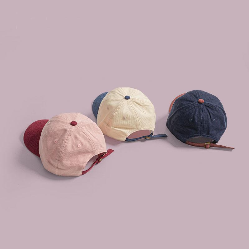 New Letter Baseball Cap Dopamine Color Blocking Embroidered Baseball Cap for Women with Versatile Face Showing Small Soft Top Baseball Cap