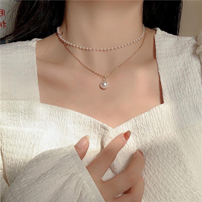 Elegant  Bead Chain Necklace Bowknot Heart Butterfly Zircon Choker for Women Fashion Accessories Jewelry