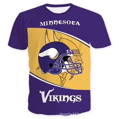 American Football Short Sleeved Men's 3D Digital Printed Sports NFL Sports Needle Eye T-shirt