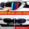 Suitable for 04-23 BMW 5 Series Modification 525 535 523 530 540liE60 Grille Tri Color Buckle Decorative Strip