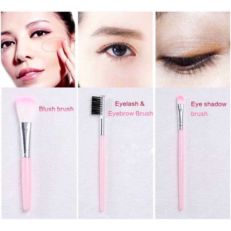 5pcs/Set Eye Shadow Foundation Blusher Eyebrow Eyeliner Eyelash Lip Brush Makeup Cosmetic Tools