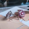 Серебряные серьги с натуральным рубином 14.72ct, фианитами (2205265)