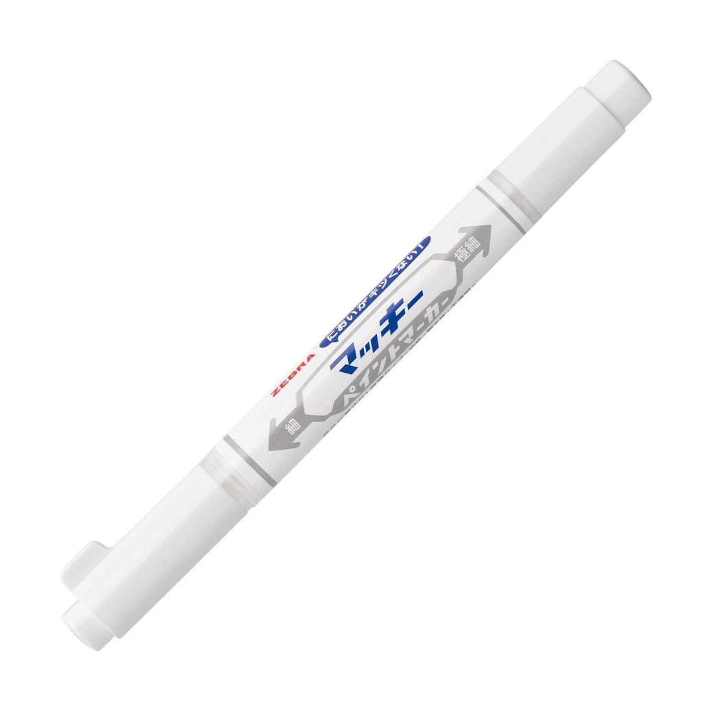 Zebra Maki Paint Extra Fine Marker, Point, White, P-YYTS20-W