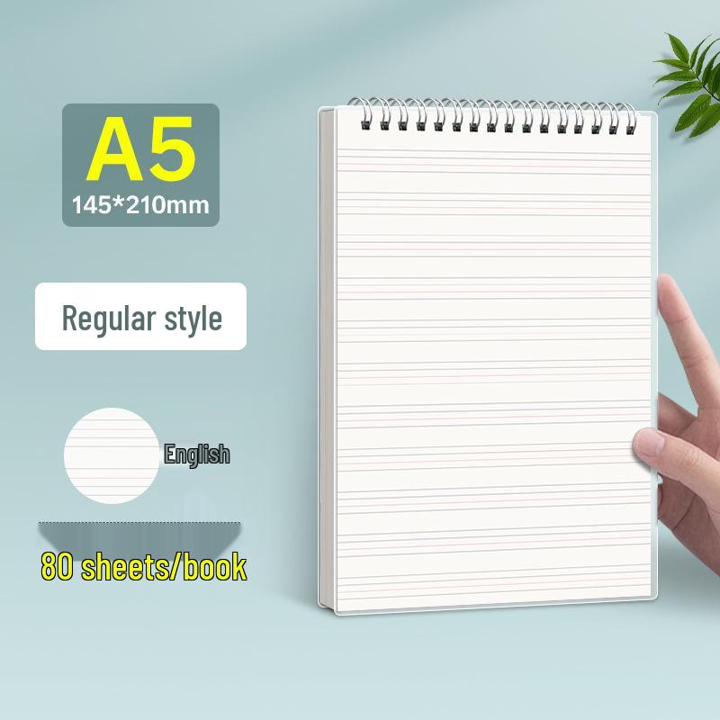 Dual Spiral Notebook - Thick B5, A5 Planner with Lined, Grid, and Blank Pages (English)