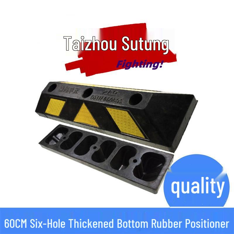1m Durable Rubber-Plastic Parking Stopper – Anti-Collision Wheel Positioner