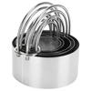 5PCS Set Biscuits Cutter Stainless Steel Round Cookies Cutter with Handle Baking Dough Tools