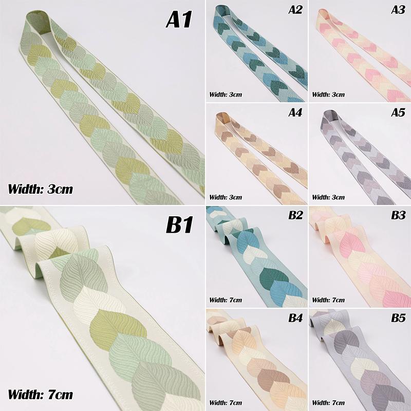 3M Chinese Retro Webbing Embroidery Lace Trim Edged 3cm/7cm Jacquard Ribbon For Diy Hanfu Clothes Curtain Decor Accessories